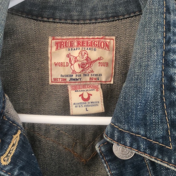 True Religion denim jacket size Large - Picture 2 of 5